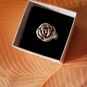 Solid Sterling Silver Rose Ring